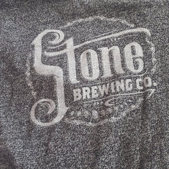 Stone Brewing gray Full Zip Hooded Jacket  large (very Small) Sweater San Diego - Picture 2 of 5